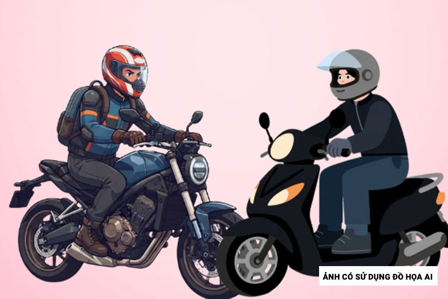 Prohibited acts for motorbike and motorcycle drivers when participating in traffic