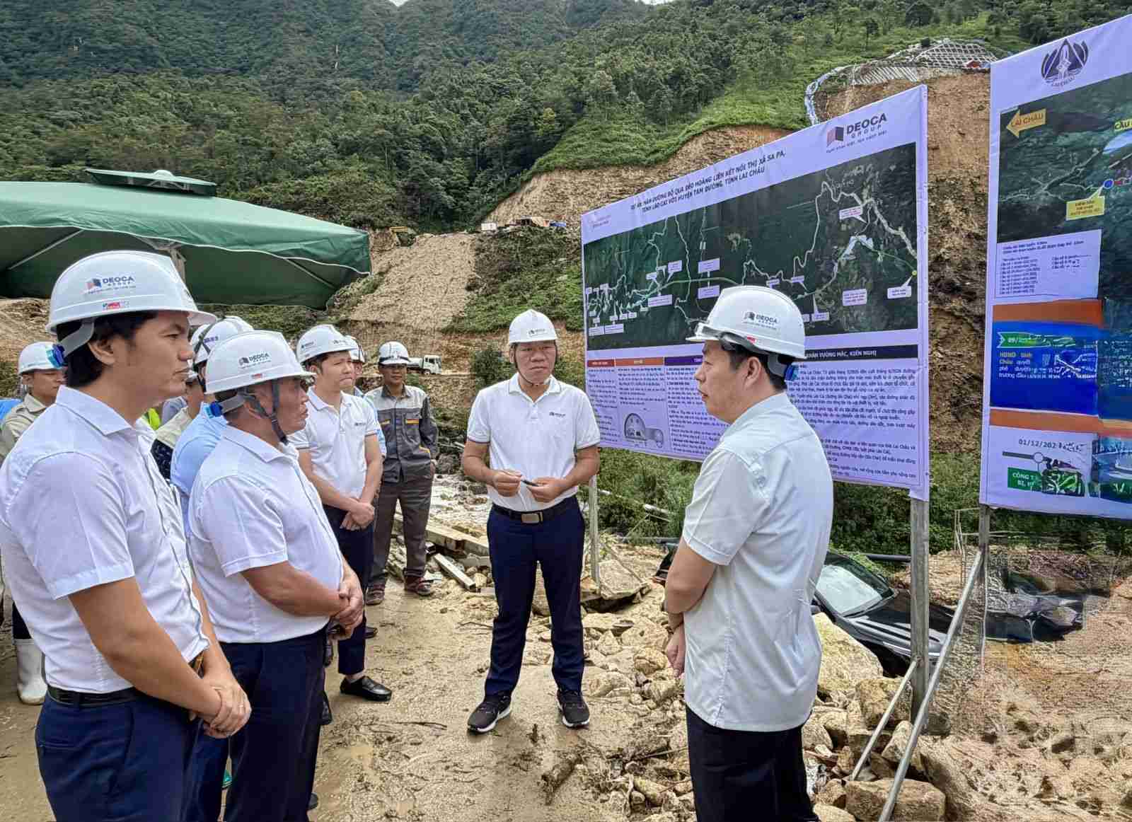 The road tunnel project through Hoang Lien Pass is facing difficulties. Photo: Laichau. gov. vn