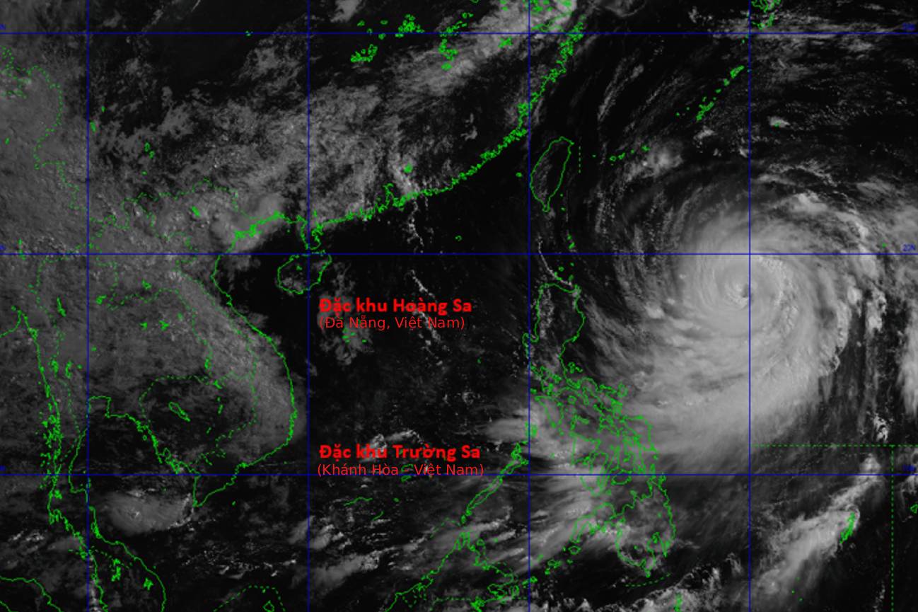 Image of super typhoon Ba Vi on satellite cloud image Himawari of Japan at 7:50 am on July 9. Source: National Center for Hydro-Meteorological Forecasting