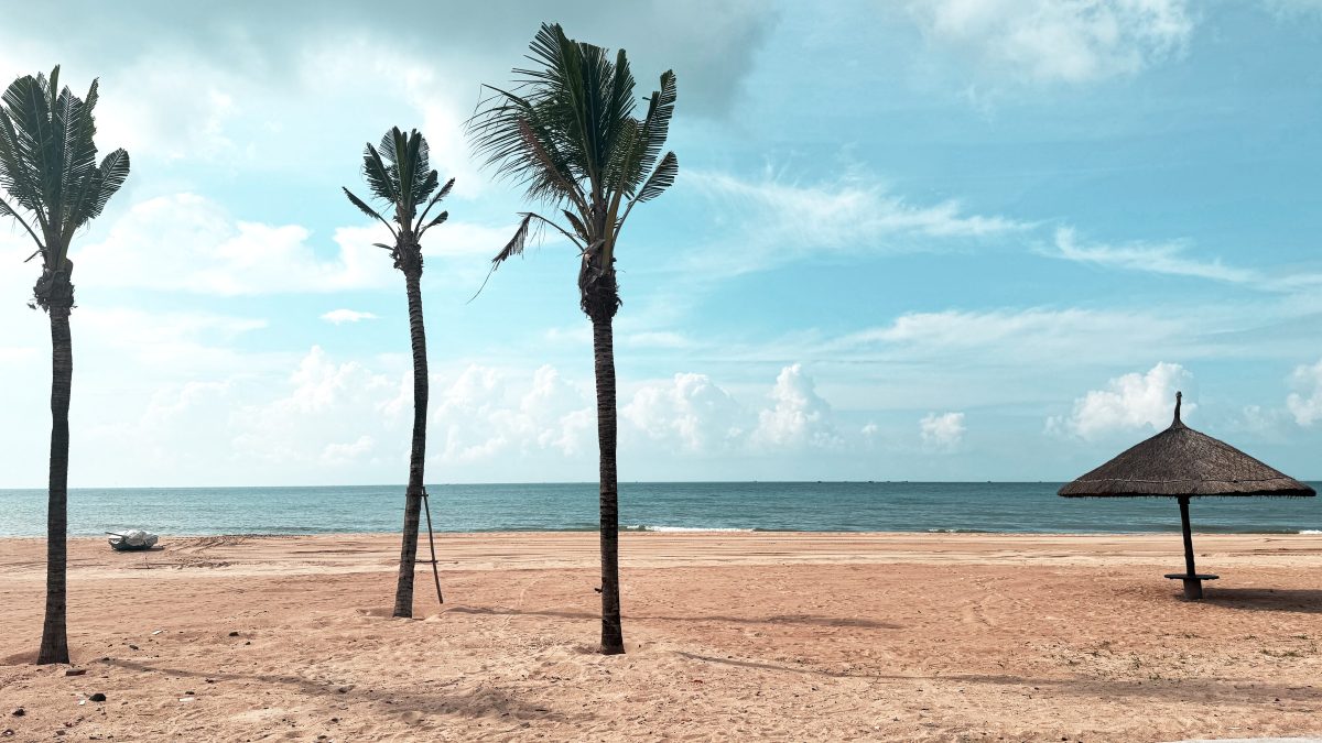 Một góc bãi tắm công cộng vừa đưa vào vận hành trên địa bàn xã Bình Châu, TPHCM. Ảnh: Hoàng Long (Trung tâm Cung ứng Dịch vụ công xã Bình Châu cung cấp)