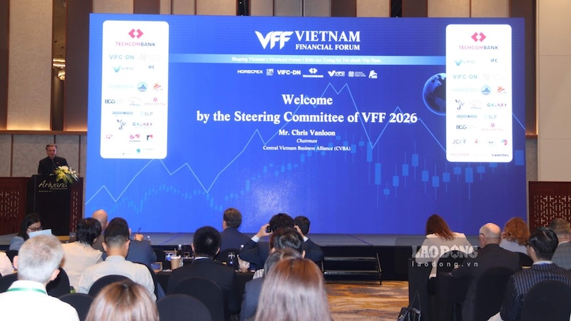 Lễ khai mạc Diễn đàn Tài chính Việt Nam 2026 quy tụ hơn 350 đại biểu tham dự. Ảnh: Nguyễn Linh