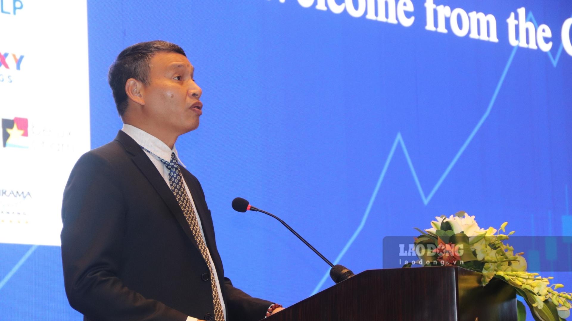 Mr. Ho Ky Minh - Vice Chairman of Da Nang City People's Committee - speaking at the Opening Ceremony of the Vietnam Finance Forum 2026. Photo: Nguyen Linh