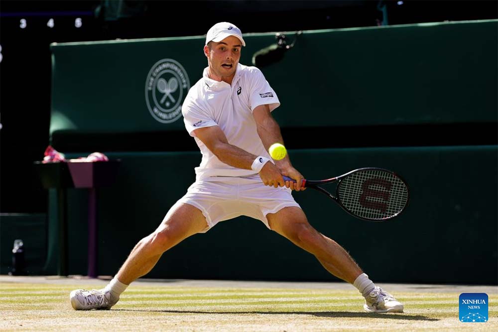 Arthur Fery first enters Wimbledon semi-finals after an impressive journey. Photo: Xinhua