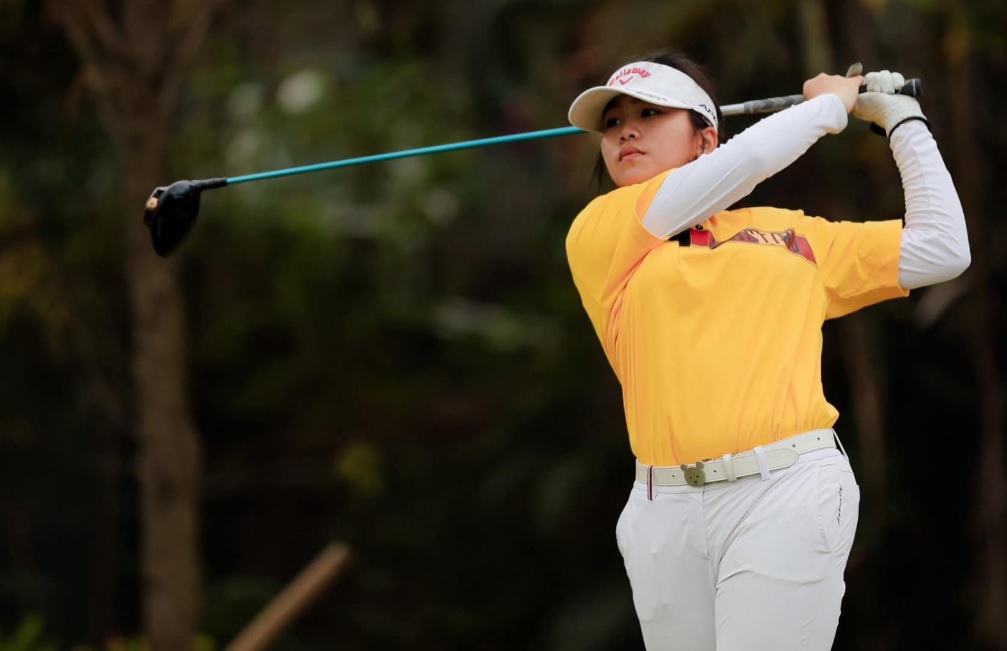Golfer Anna Le participates in the Vietnam Junior Open 2026. Photo: VGA