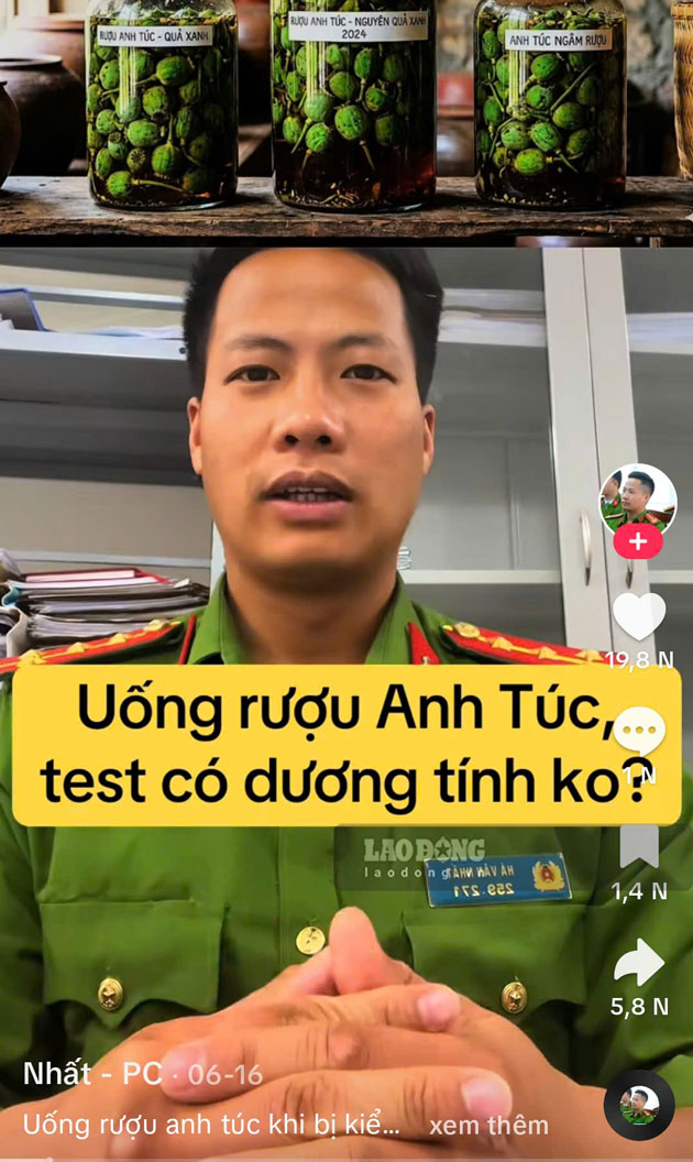 Video tuyên truyền về tác hại của uống rượu ma túy đạt 1,5 triệu lượt xem. Ảnh: Phạm Quỳnh