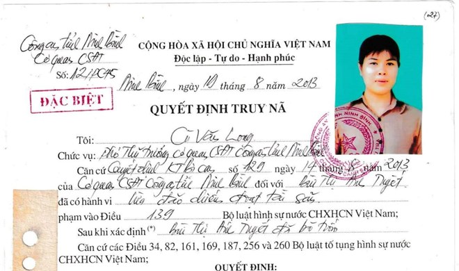 Nữ giáo viên ở Ninh Bình bị truy nã về tội lừa đảo chiếm đoạt tài sản