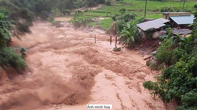 Cảnh báo nguy cơ xảy ra lũ quét, sạt lở tại khu vực Bắc Bộ. Ảnh: Trung tâm dự báo khí tượng thủy văn quốc gia