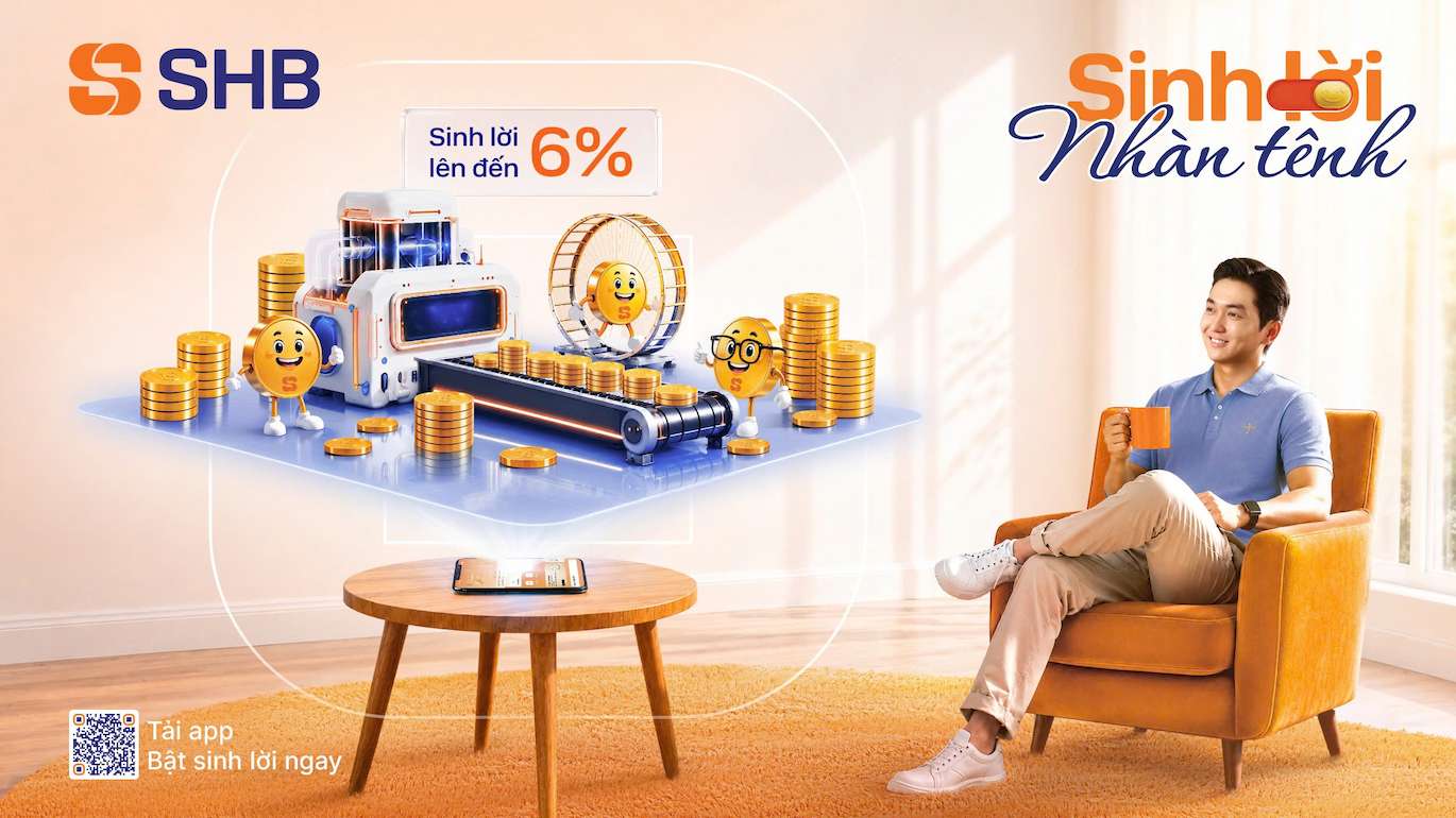 SHB launches the "Quiet profit" feature, helping customers optimize idle cash flow and increase profit efficiency. Photo: SHB