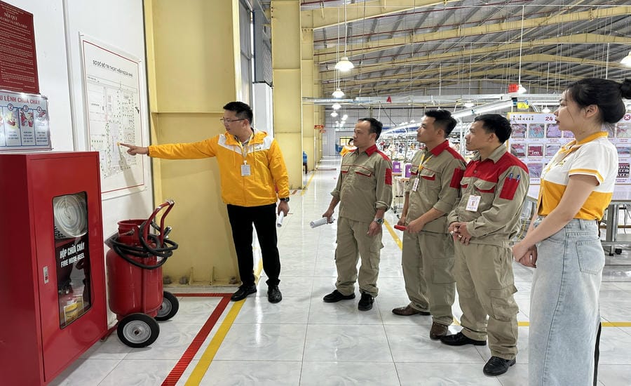 Fire prevention and fighting work is of particular concern to businesses to ensure safety for production. Photo: An Vi