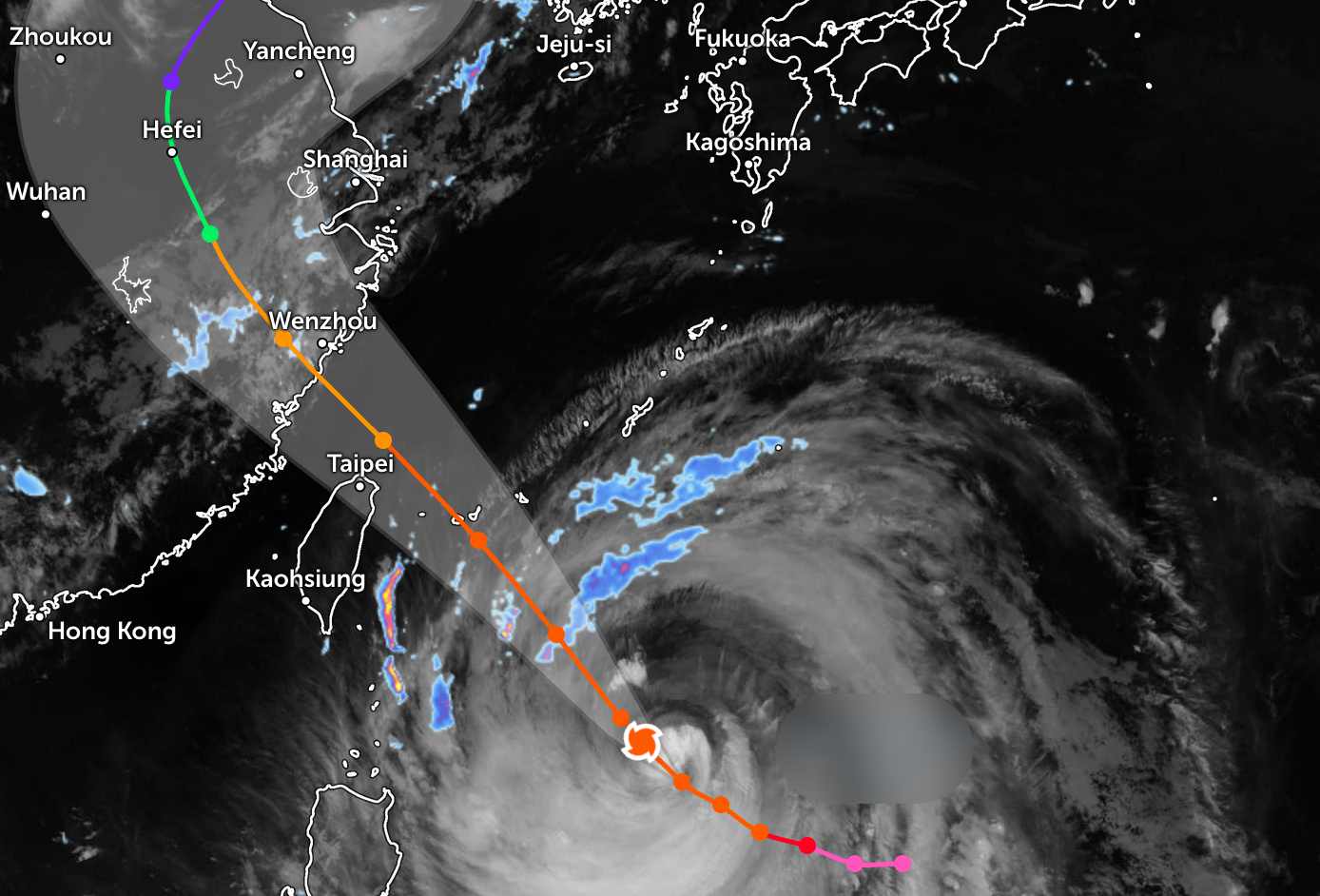 Cập nhật hướng đi của siêu bão Ba Vì. Ảnh: JTWC