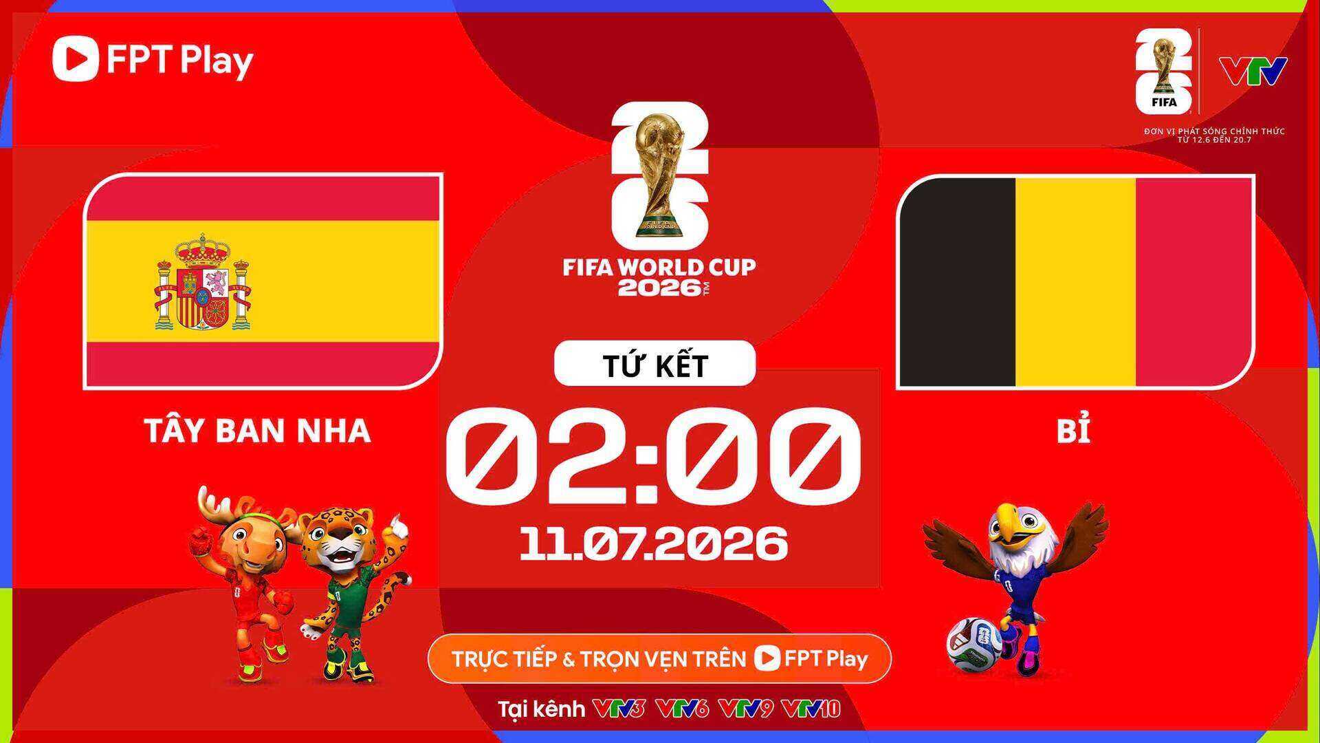 Spain vs Belgium score prediction in the World Cup 2026 quarter-finals. Graphics: FPT Play