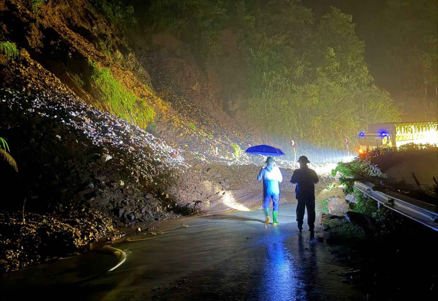 Lai Chau has many landslide points. Photo: Lai Chau Police