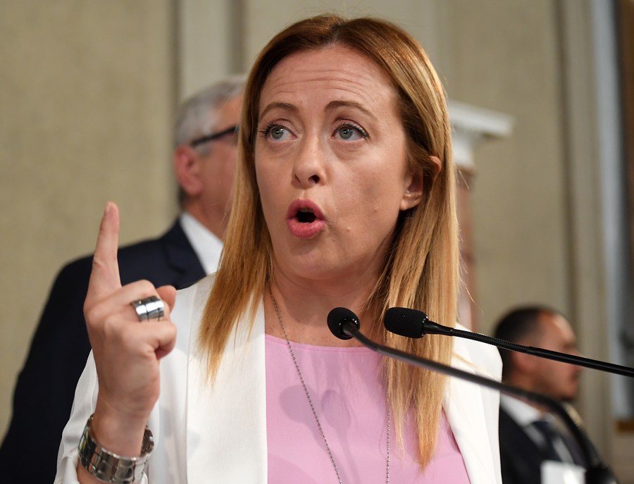 Italian Prime Minister Georgia Meloni. Photo: Xinhua