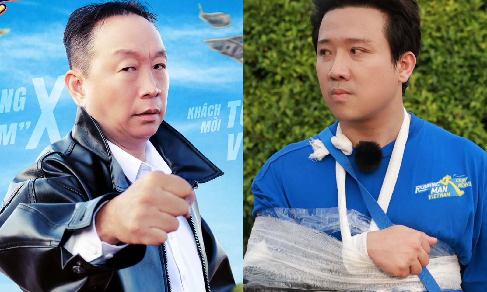 Actors Tuan Voi and Tran Thanh in Running Man Vietnam. Photo: Forest Studio