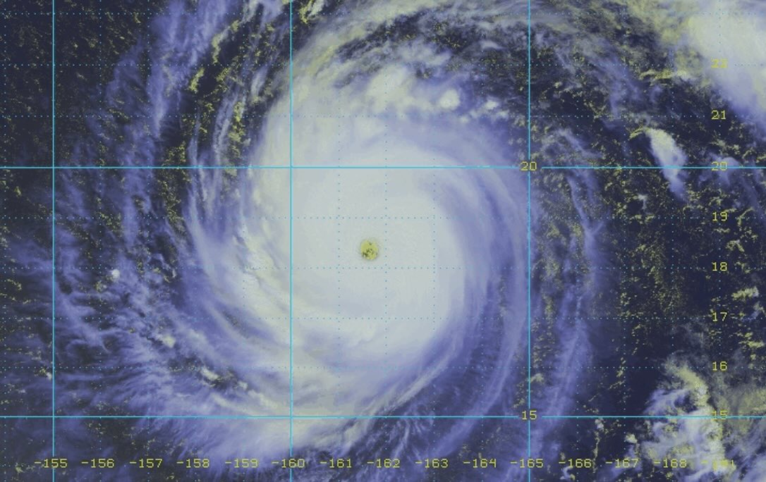 Image satellite des nuages Himawari du super typhon Dolphin à 8h30 du matin le 1er août. Source: Centre national de prévisions hydrométéorologiques
