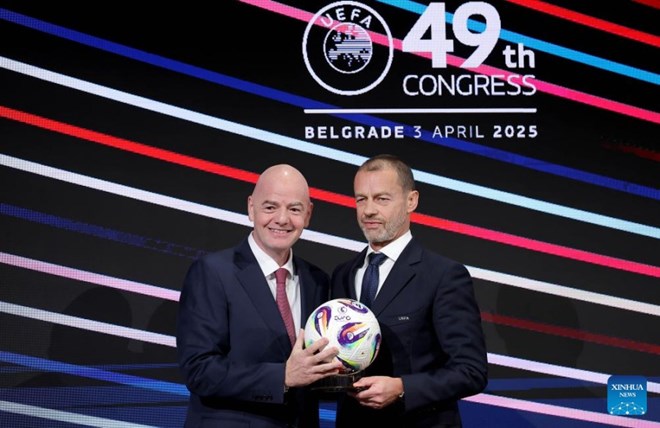 UEFA liên tục phản đối kế hoạch của FIFA. Ảnh: Xinhua