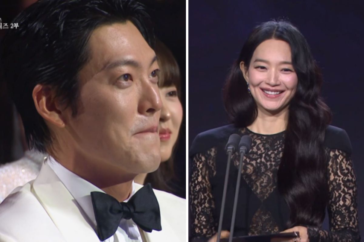 Kim Woo Bin and Shin Min Ah appeared together at the 2026 Blue Dragon Television Awards. Photo: Lotte