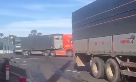 Scene of the traffic accident. Photo: Police provided