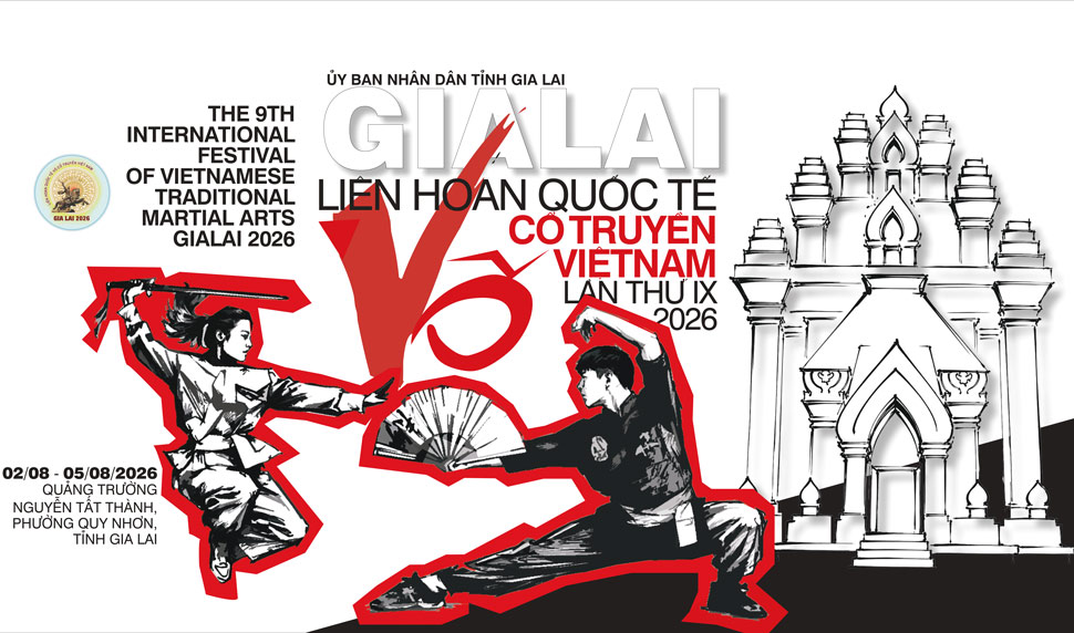 The opening program of the 9th Vietnam International Traditional Martial Arts Festival - Gia Lai 2026 will take place at Nguyen Tat Thanh Square (Quy Nhon ward) on the evening of August 2nd. Photo: Organizing Committee