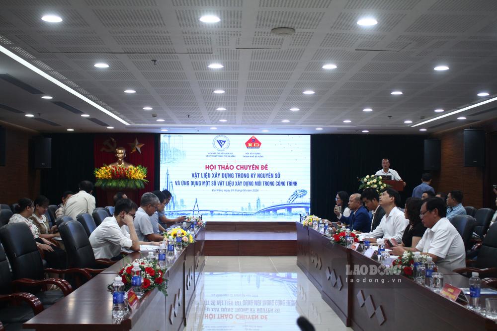 Hội thảo “Vật liệu xây dựng trong kỷ nguyên số và ứng dụng một số vật liệu xây dựng mới trong công trình“. Ảnh: Thanh Huyền