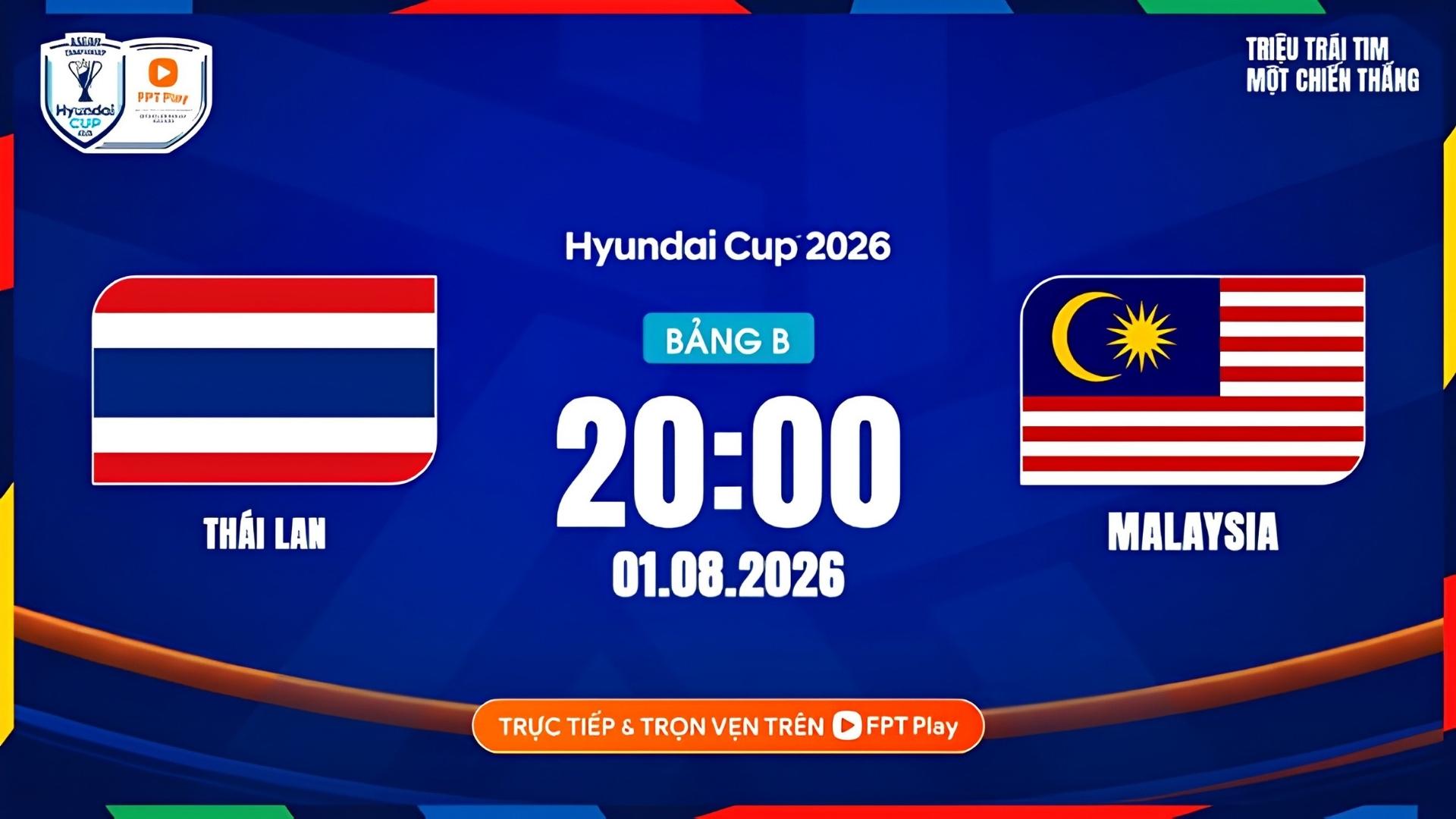 The confrontation between Thailand and Malaysia promises to be exciting as the two teams compete for important points at the ASEAN Cup 2026. Photo: FPT Play