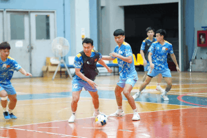 Live football match Vietnam futsal team vs Russia at Thailand friendly tournament. Photo: PASO Futsal