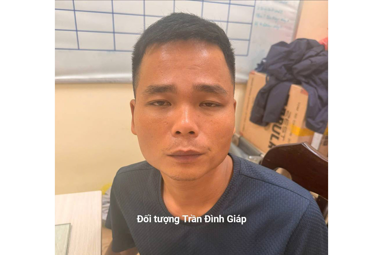 Tran Dinh Giap has 4 previous convictions, 2 previous offenses, all related to property theft. Photo: Hanoi City Police