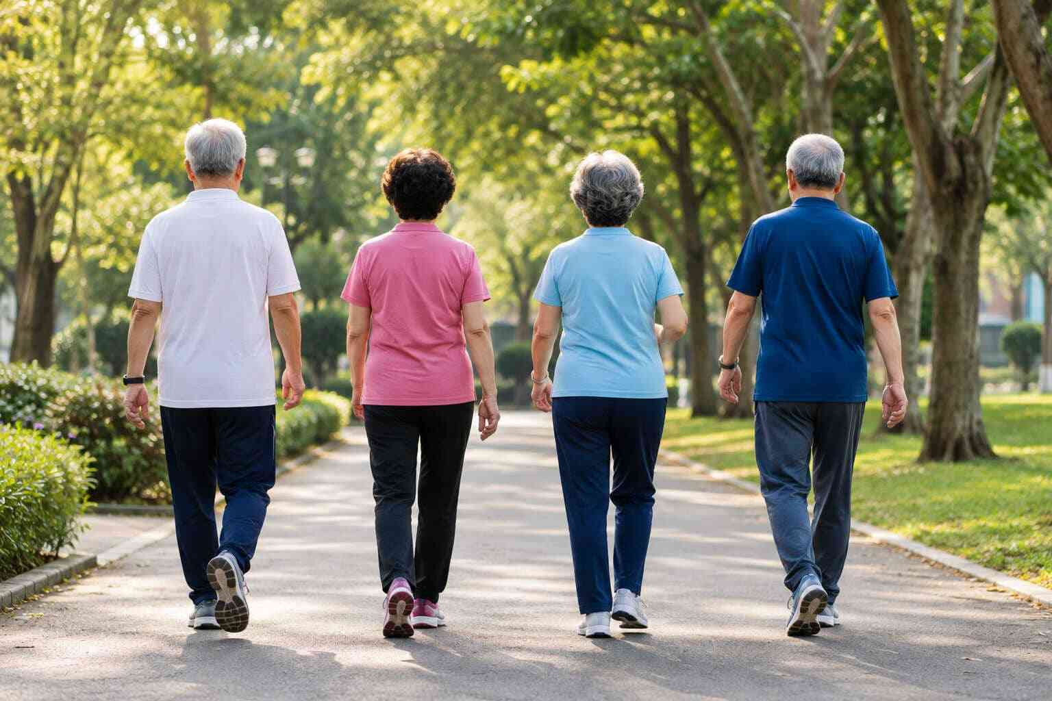 Walking and cycling slowly are sports that can support the cardiovascular system well. Photo: AI