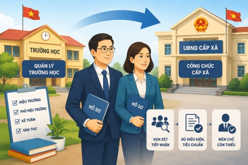 Conditions for receiving Principals and Vice-Rectors as civil servants after school merger. Photo AI