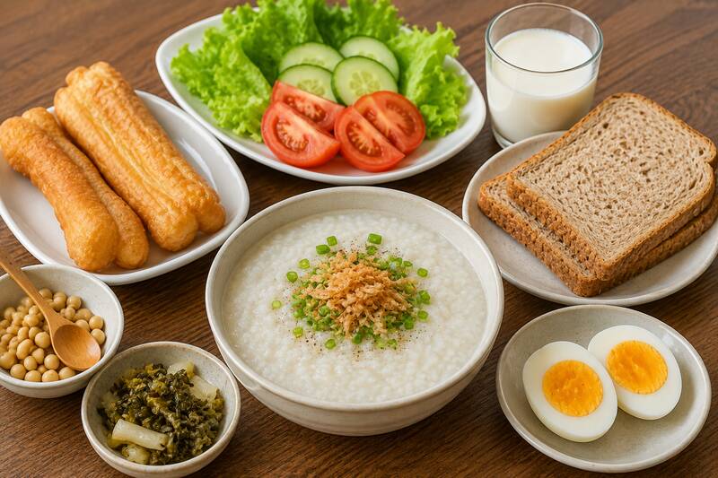 Prioritizing eggs, milk, vegetables and whole grains helps breakfast be diverse and nutritious. Photo supported by AI