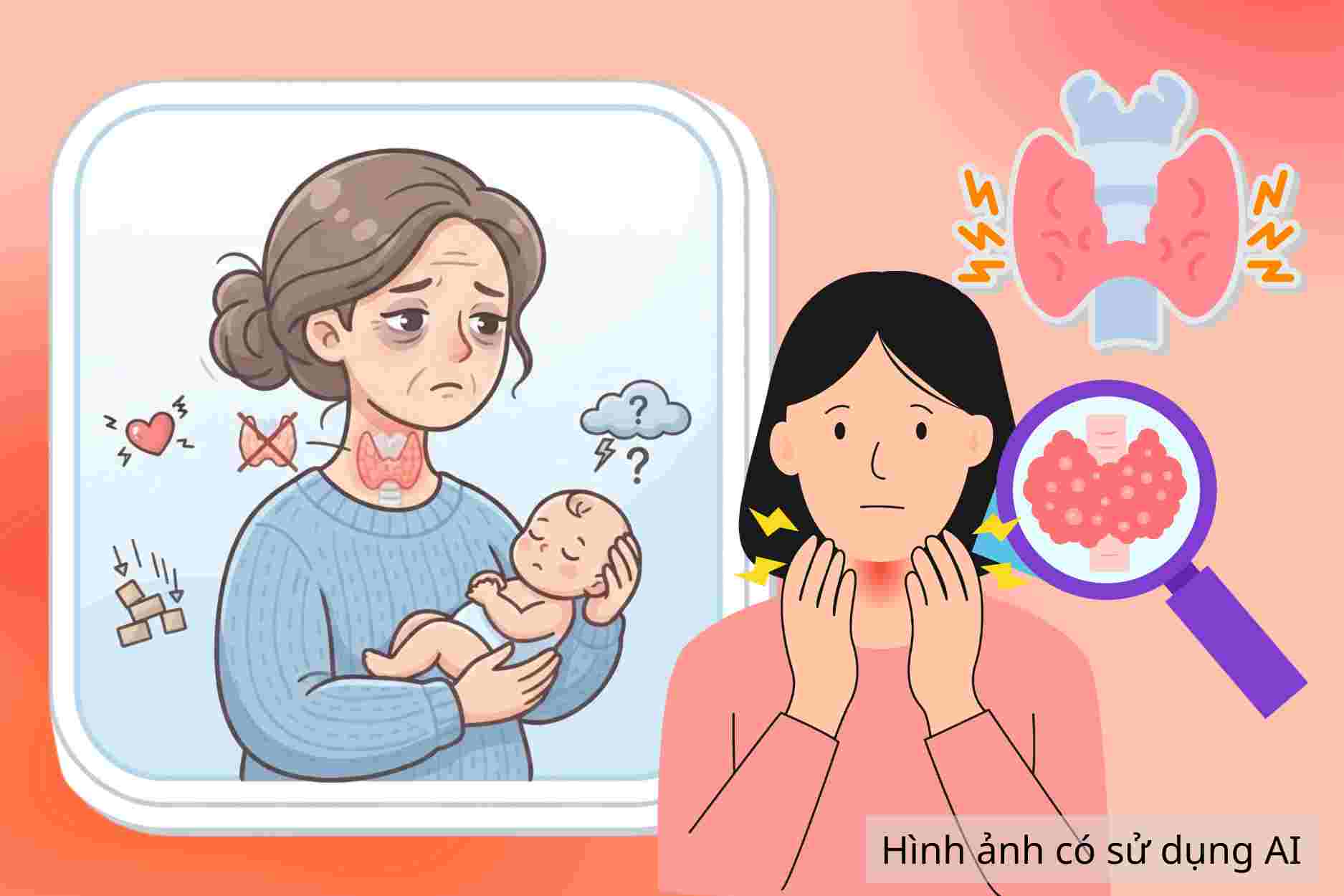 Causes of thyroiditis in postpartum women