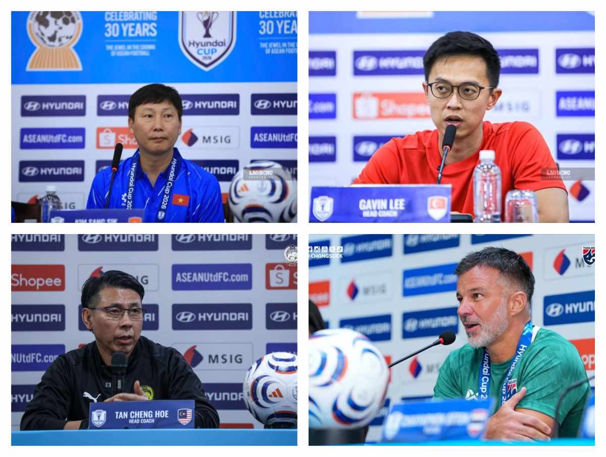 ASEANカップ2026準決勝は、4人の監督間の魅力的な知恵比べです。写真:ミン・ダン、FAT、FAM