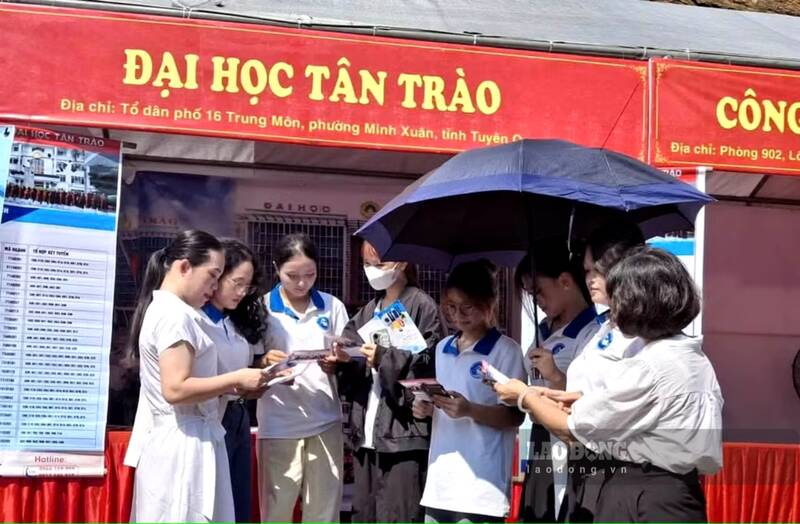 Tan Trao 대학교 입학 기준 발표. 사진: Duc Hanh