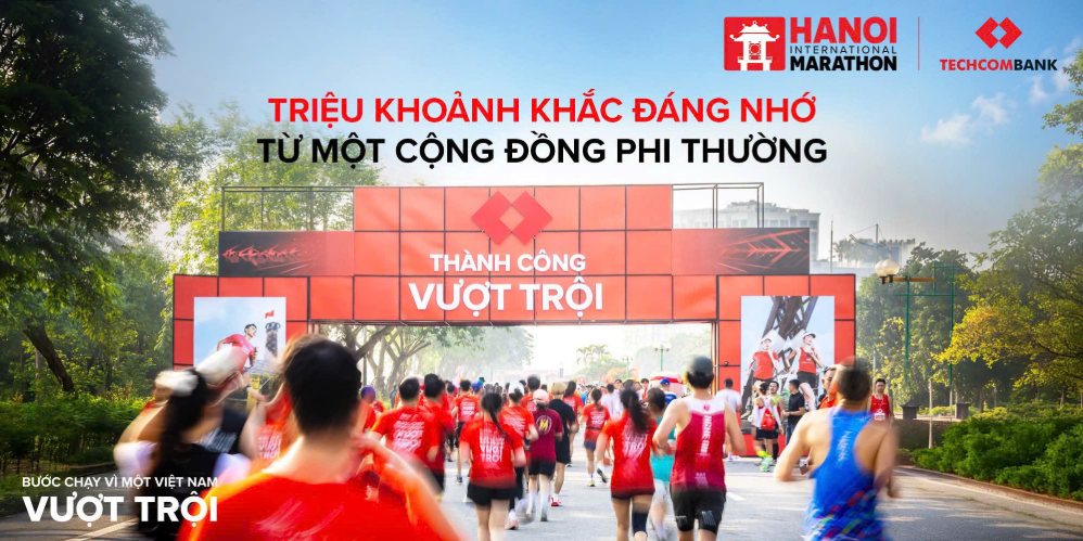 Dự kiến 14.000 vận động viên trong nước và quốc tế sẽ sải bước trên cung đường di sản Hà Nội tại Giải Marathon Quốc tế Hà Nội Techcombank mùa thứ 5. Ảnh Techcombank