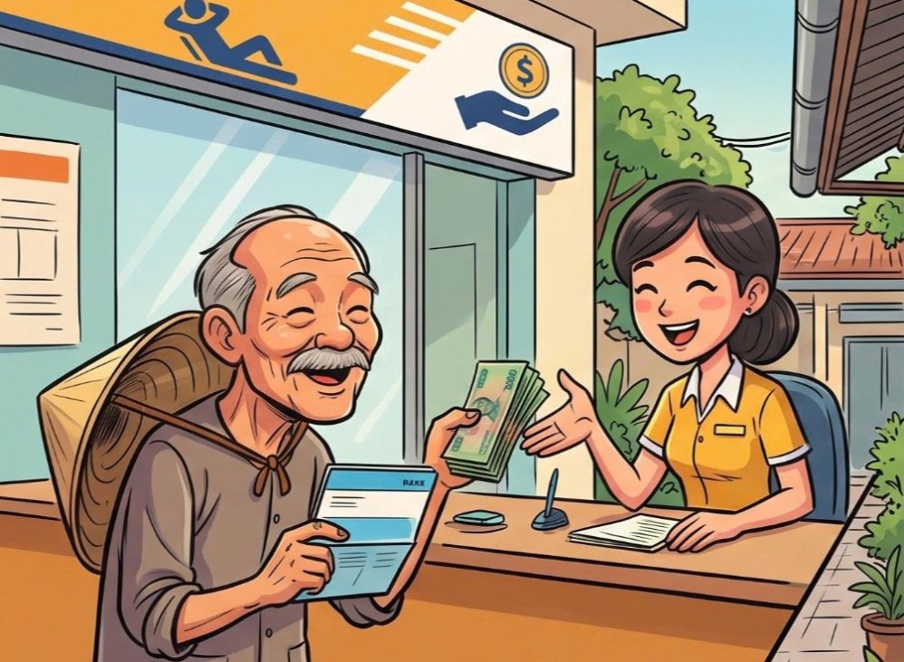 Many elderly people want to keep their pensions to make a retirement fund, but if their children are careless, they borrow money and never repay it. Illustrative photo: AI