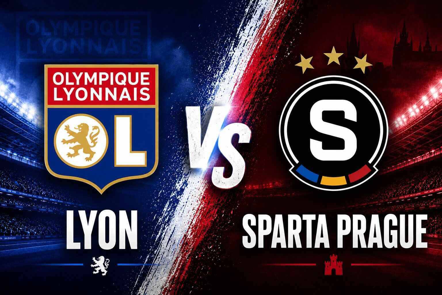 Football commentary Lyon vs Sparta Prague in Champions League.  Graphics: Van An