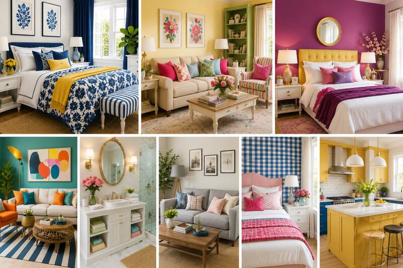 Harmonious color coordination between hot and cold tones helps the living space become more lively, modern and personal. Photo supported by AI