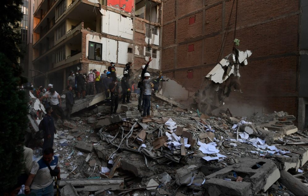 10日のコロンビア地震の影響を受けた地域。8。写真:AFP
