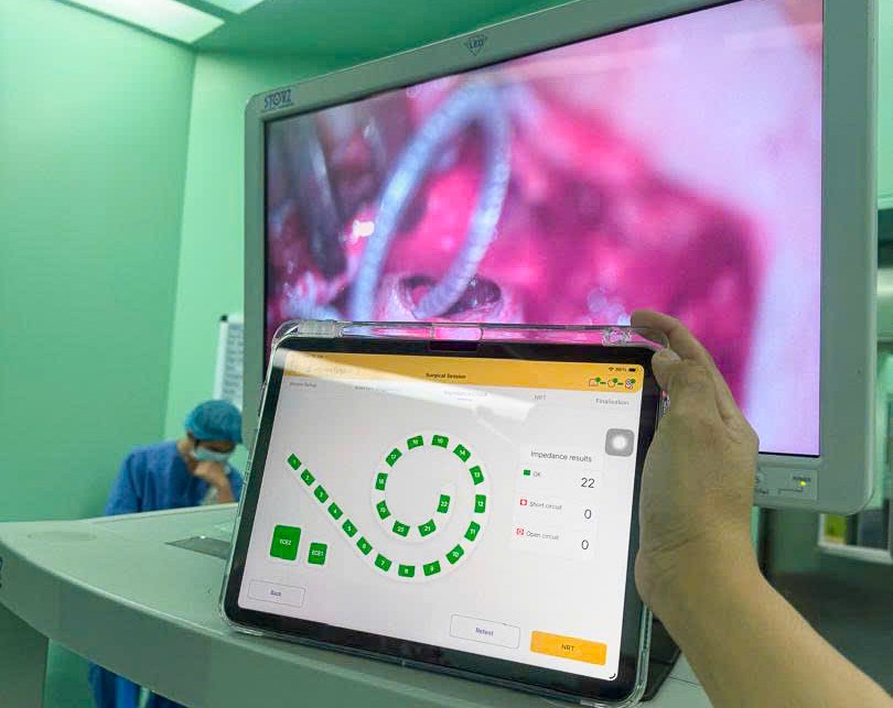 The most important thing in treating hearing impairment in children is not to miss the golden time. Photo: Provided by Ho Chi Minh City University Medical Center Hospital