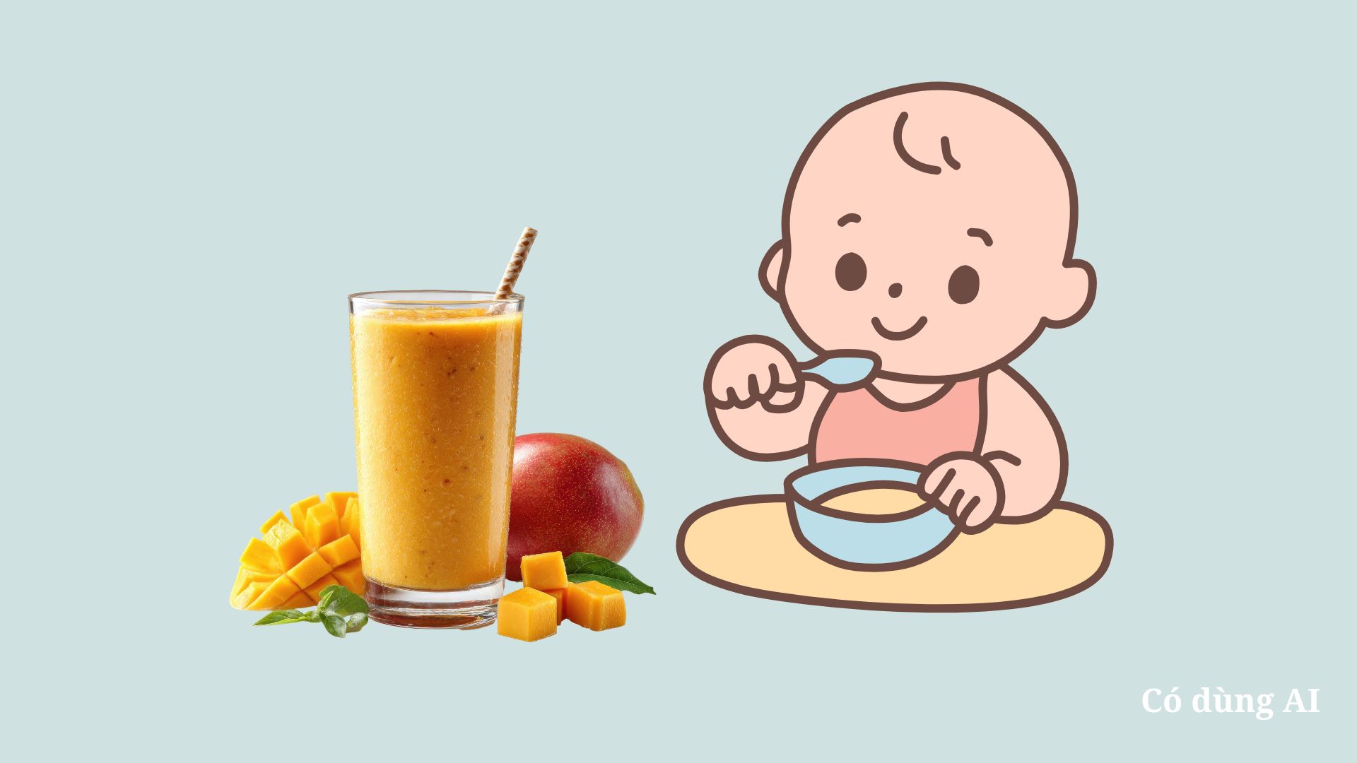 Nutritious snacks help babies gain weight quickly. Photo AI