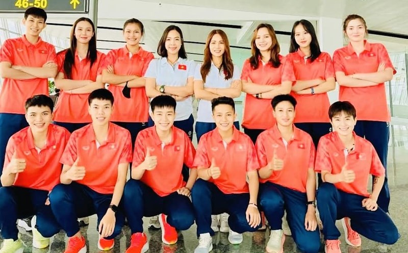 The Vietnamese women's sepak takraw team has gathered to compete at the 2026 World Championships. Photo: Thai Xuan