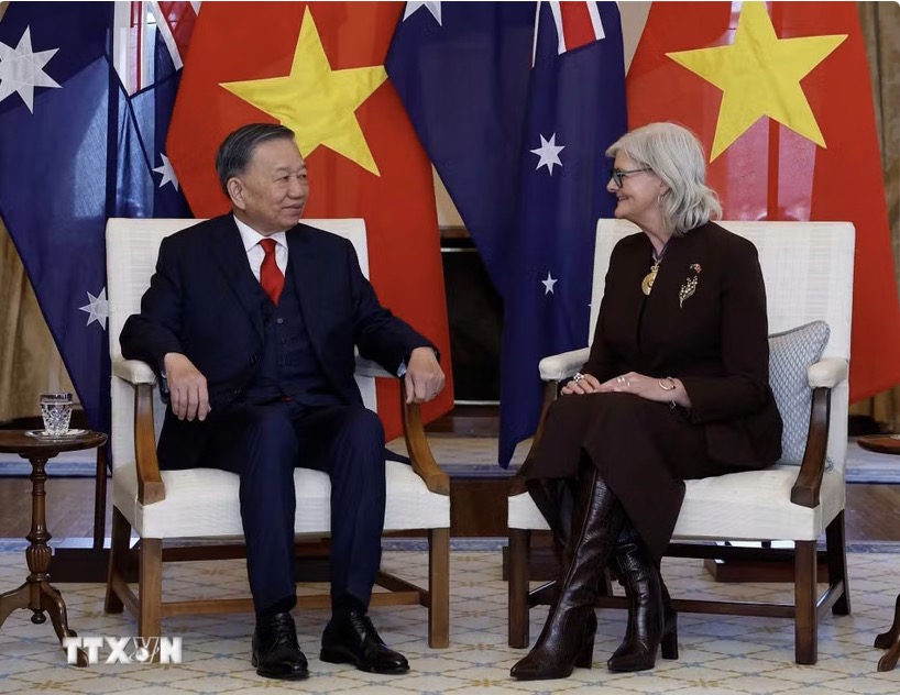 General Secretary and President To Lam meets with Australian Governor-General Sam Mostyn. Photo: VNA