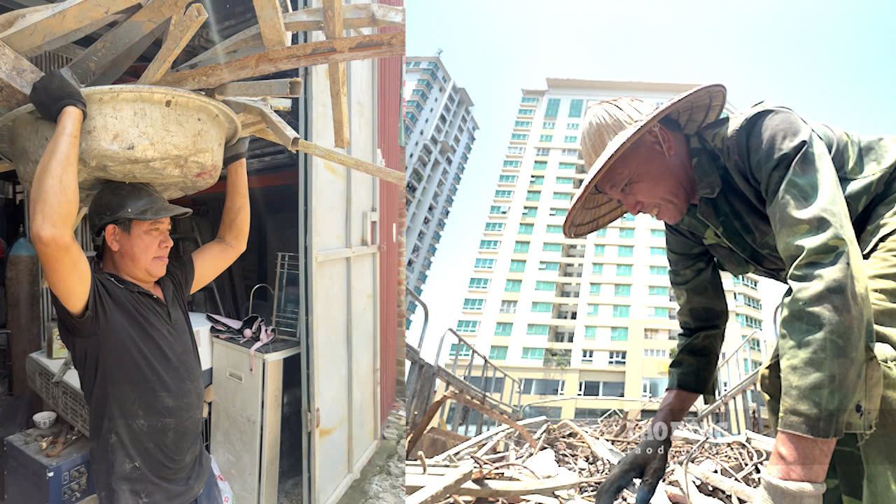 Sticking to work in the hot sun, workers face the risk of kidney damage. Photo: Hanh Thom