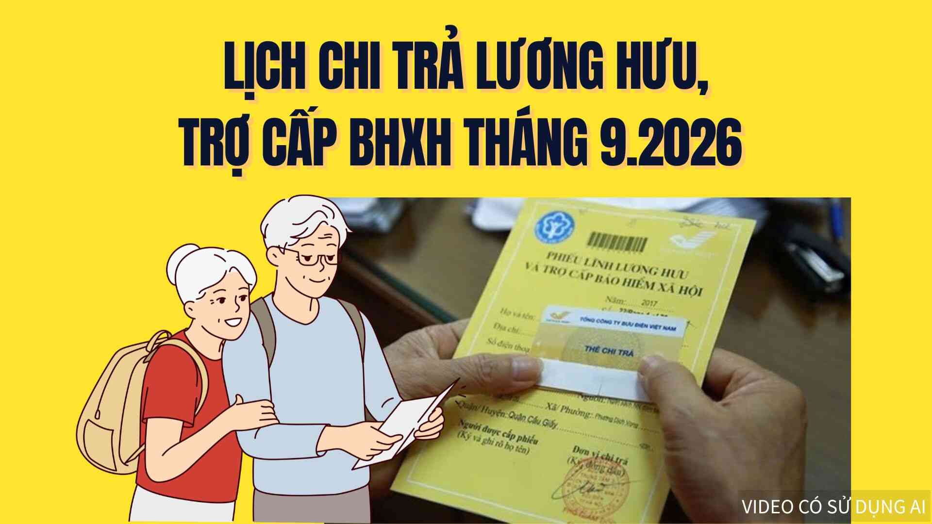 September 2026 pension and social insurance allowance payment schedule. Graphics: Tra My