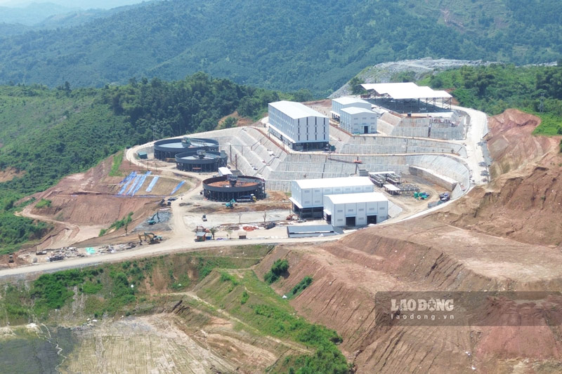Overview of the poor apatite ore processing plant project with a total investment of nearly 500 billion VND in Lao Cai. Photo: Dinh Dai