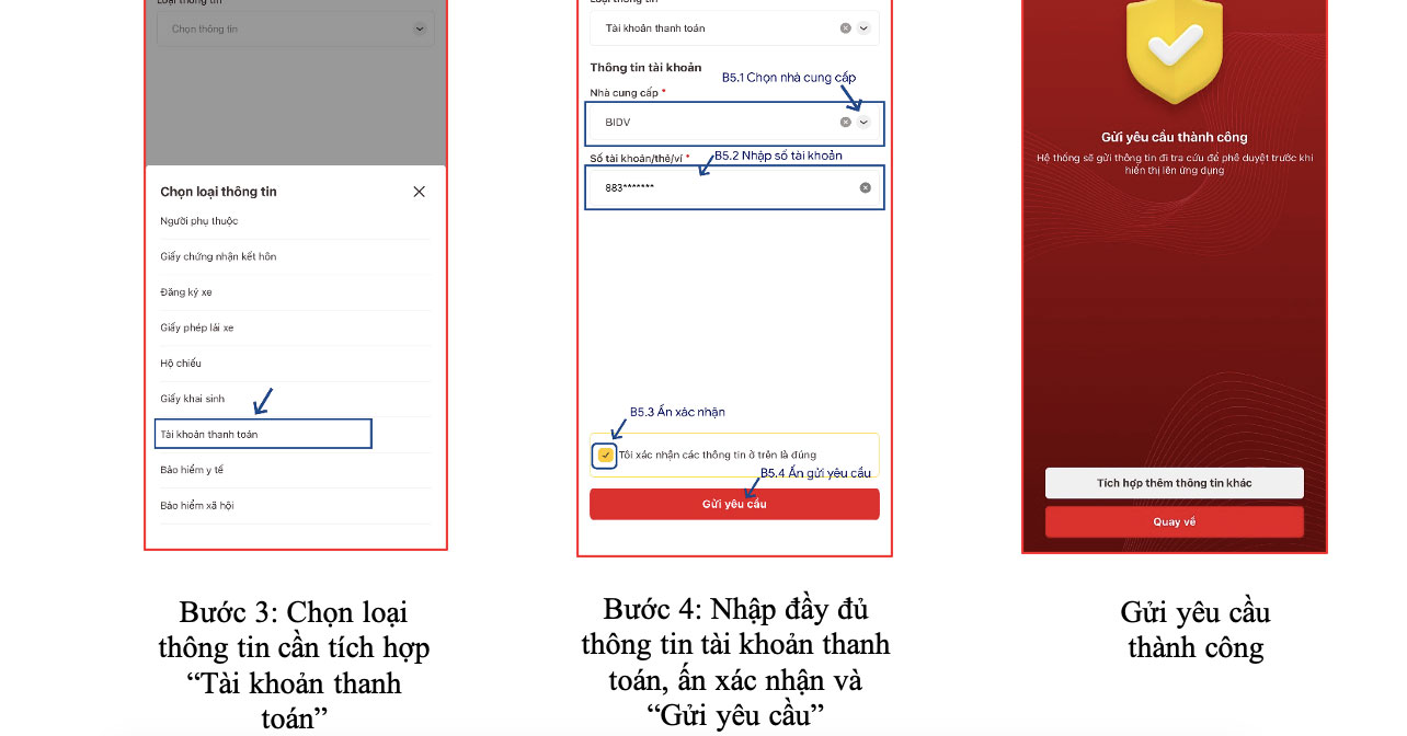 Bộ Công an vừa có hướng dẫn tích hợp tài khoản thanh toán trên ứng dụng VNeID. Ảnh: C06