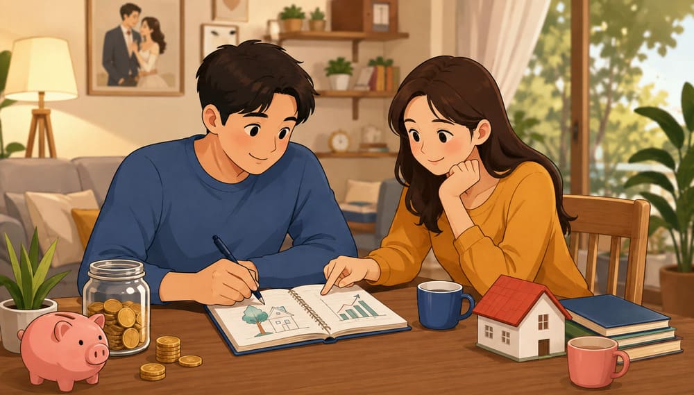 Accumulations from finance to health will help couples ensure a sustainable married life. Photo: AI