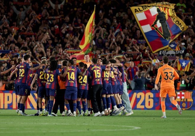 Barcelona vẫn là ứng viên vô địch số một ở La Liga mùa giải mới.  Ảnh: AFP