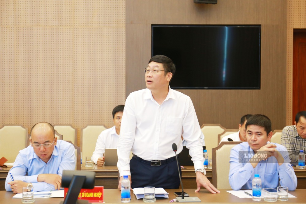 Đại diện doanh nghiệp nêu ý kiến. Ảnh: Thanh Thủy
