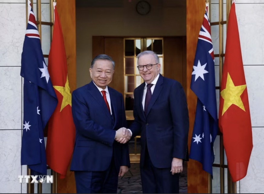 General Secretary and President To Lam and Australian Prime Minister Anthony Albanese. Photo: TTXVN